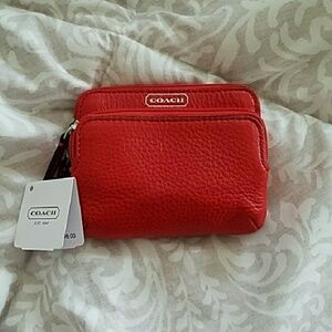 Coach Red Leather Wallet
